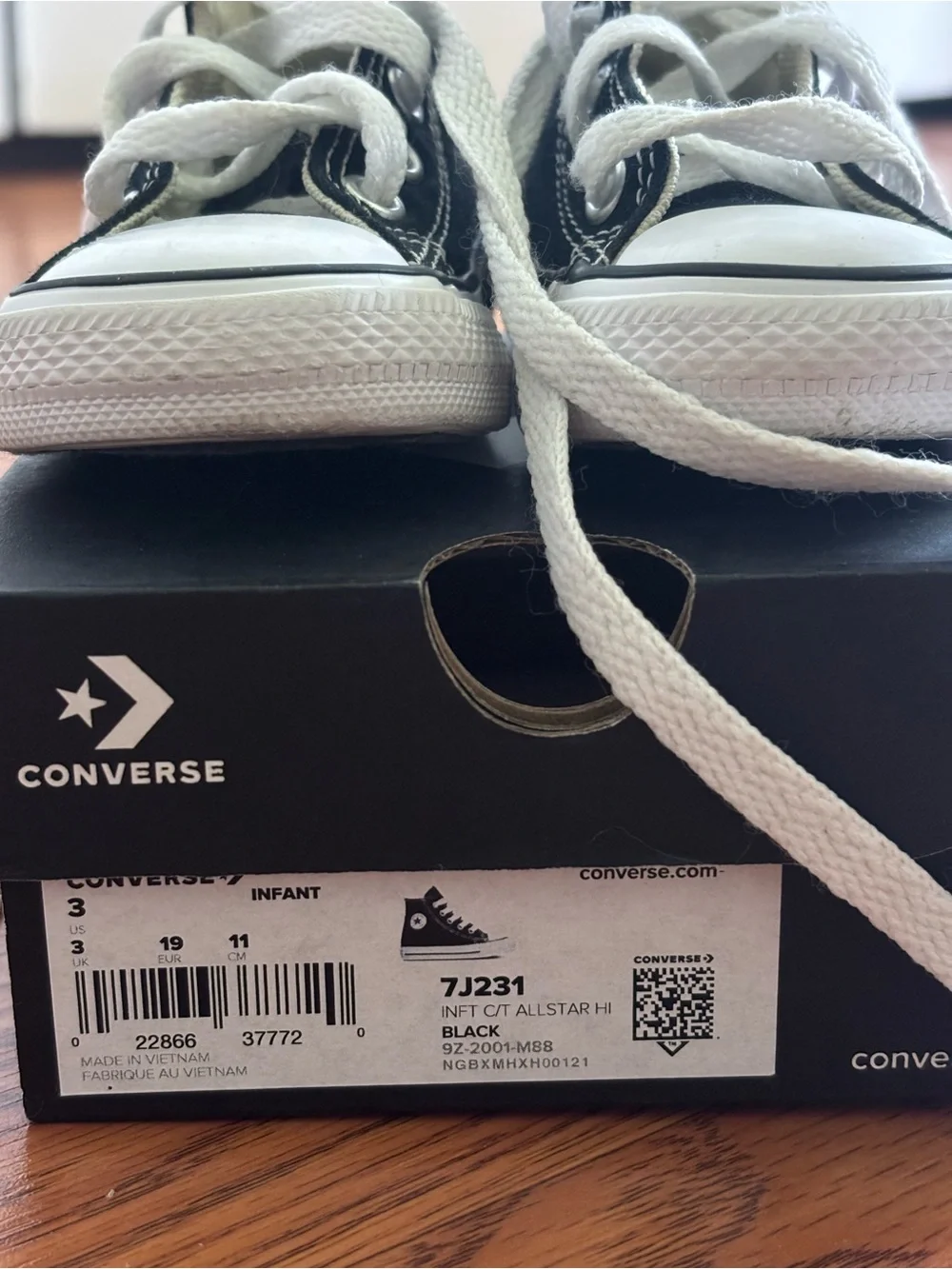 Converse TODDLER Black High BLACK Low WHITE Sneakers DUO